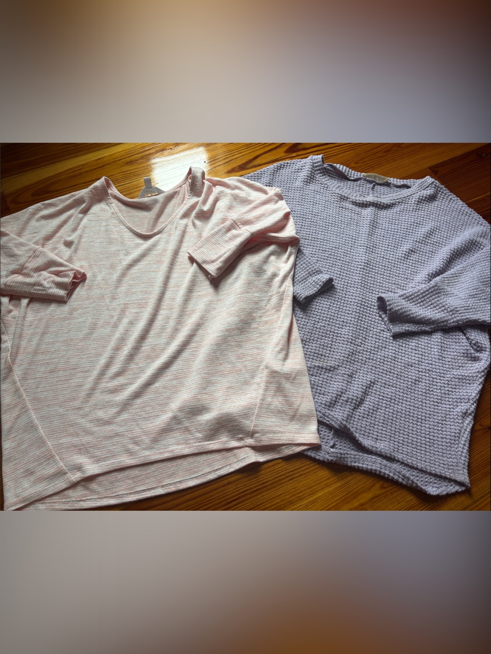 Women's Lightweight Pink Striped Tunic Top